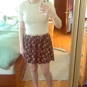 Cropped cream cotton sweater